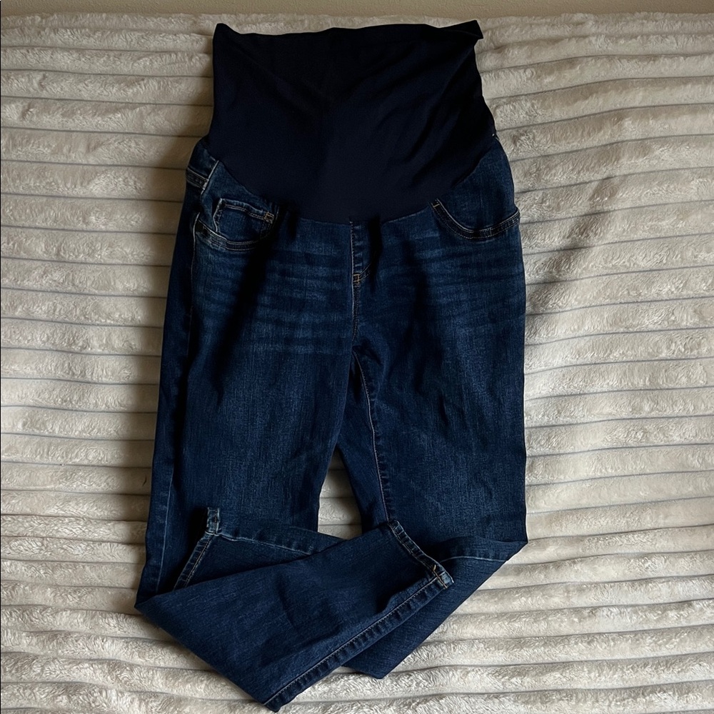 Stylish Dark Blue Maternity Skinny Jeans